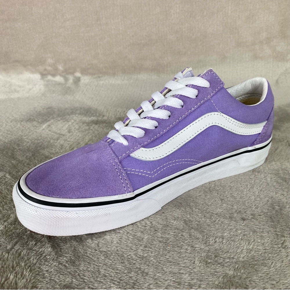 Vans Old Skool Shoes Men 6 Women 7.5 Light Purple Suede Skate‎ Sneakers NEW - Picture 4 of 10